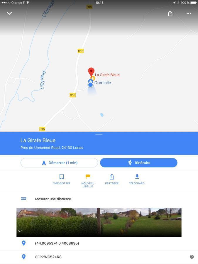 Bed and Breakfast La Girafe Bleue Lunas  Zewnętrze zdjęcie